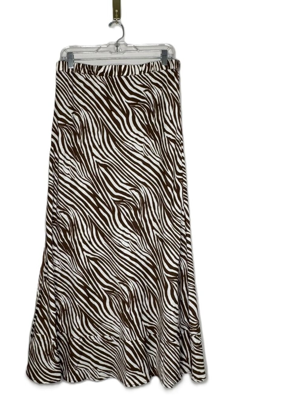 Brave+True Corinne Bias Cut Maxi Skirt – Tan Zebra – XL